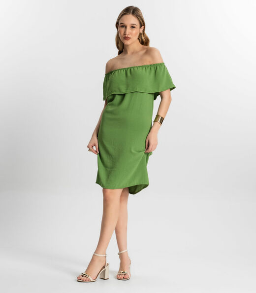 Vestido Ciganinha Em Air Flow Rovitex Verde