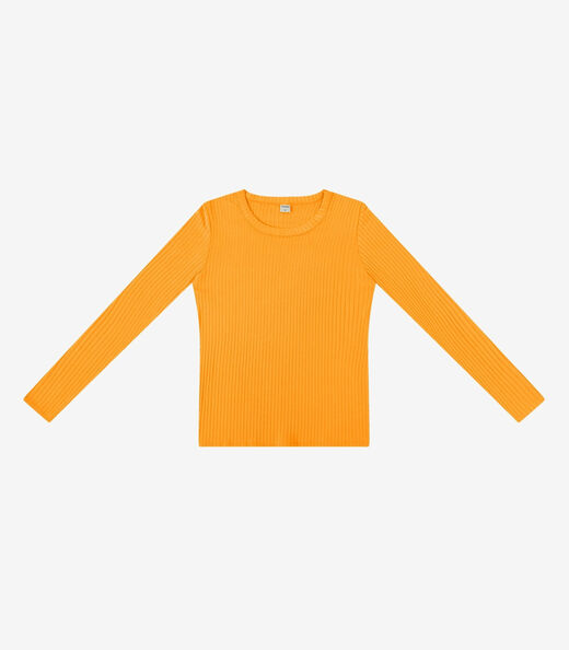 Image_Blusa Manga Longa Canelada Básica Rovitex Amarelo