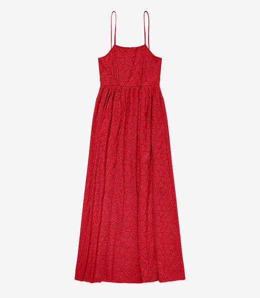 Vestido Midi Feminino Em Laise Endless Vermelho