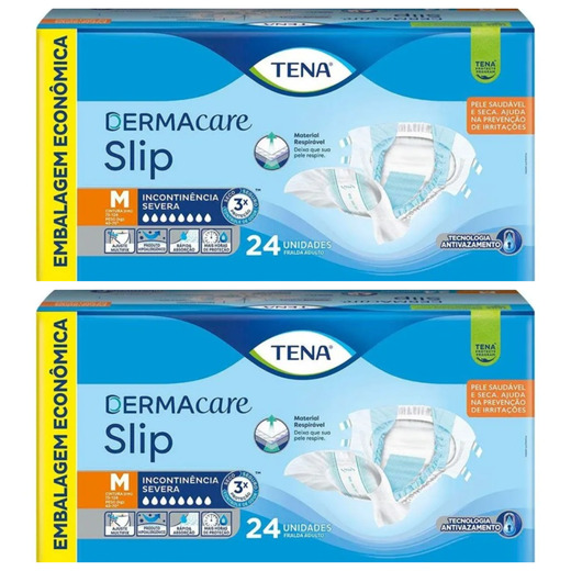 Image_Kit 2 Fraldas Tena Dermacare Slip M 24 unidades cada
