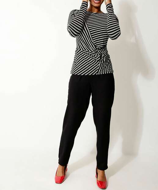 Blusa Feminina Listrada Manga Longa Marisa