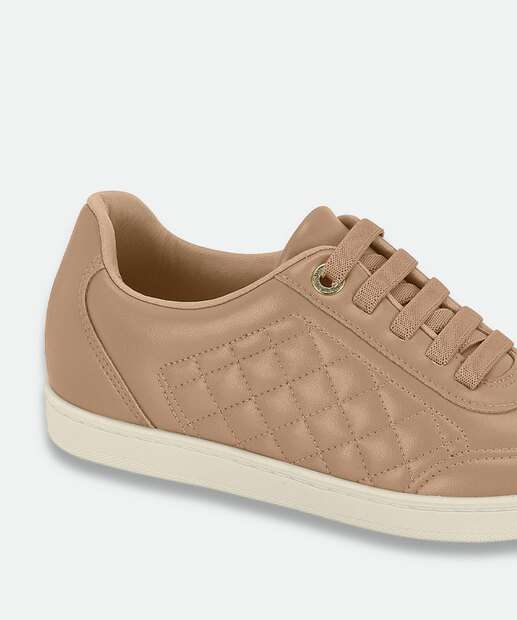 Tênis Casual Feminino Matelassê Modare Bege