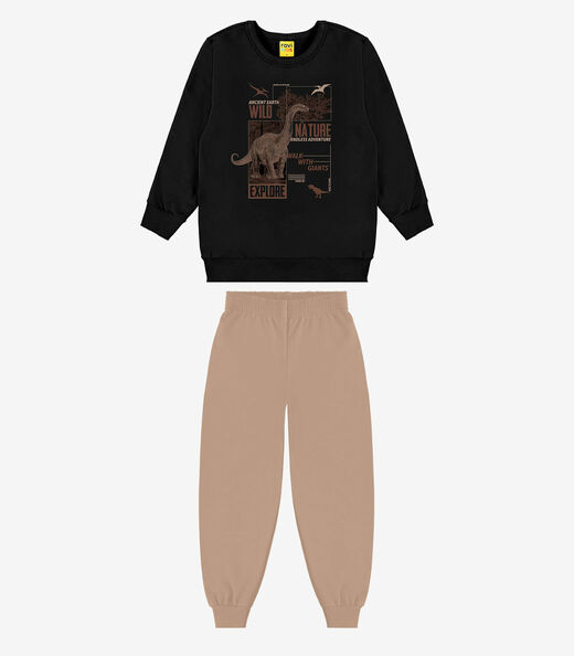 Image_Kit Conjunto Blusão Com Calça Rovi Kids Preto