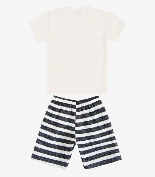 Conjunto Infantil Curto Verão Menino Select Bege