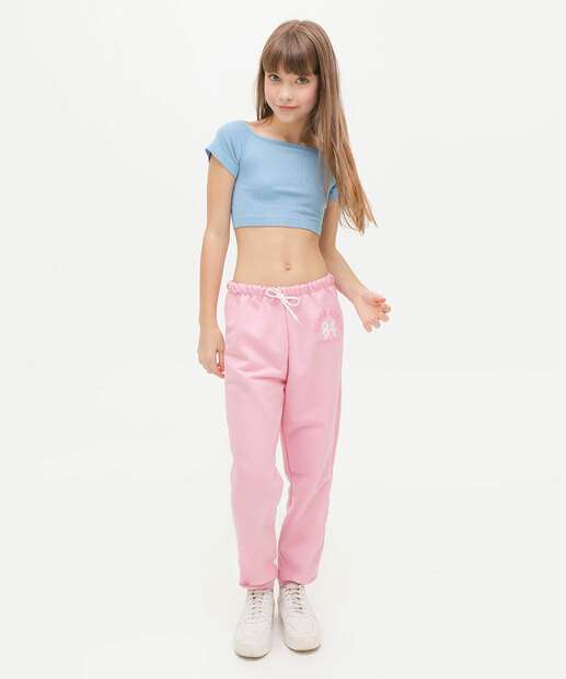 Calça Juvenil Jogger Moletom Marisa Tam 10 a 16