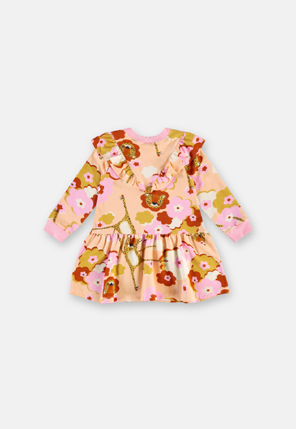 Vestido Infantil Onça Molecotton Três e Já