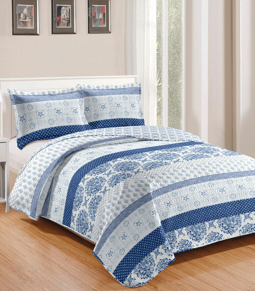 Image_Colcha Queen Bouti Patchwork Microfibra Rozac Azul