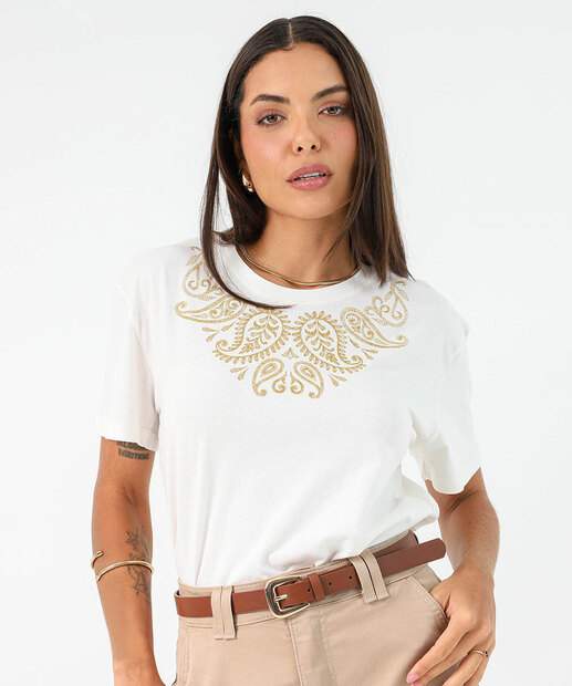 Image_Blusa Feminina Estampa Paisley Manga Curta Marisa Off White