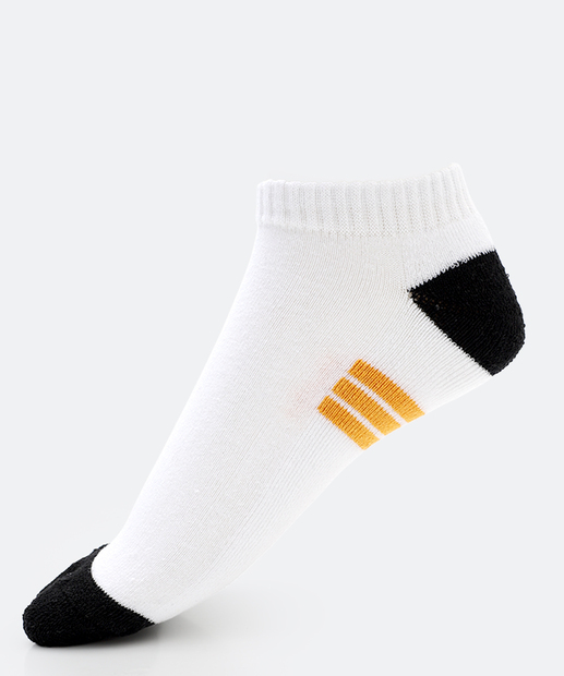 Kit 3 Pares Meias Masculina Cano Curto MR Branco