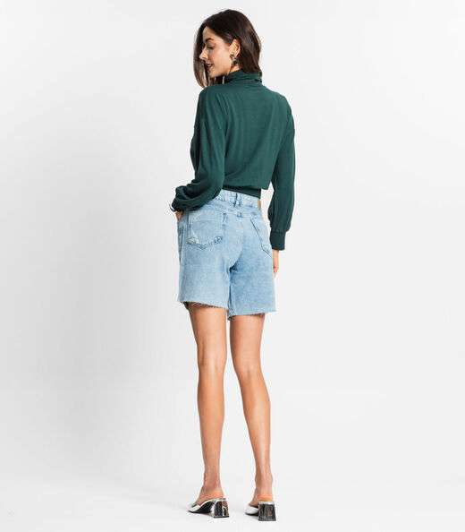 Bermuda  Feminina Jeans Sawary Azul