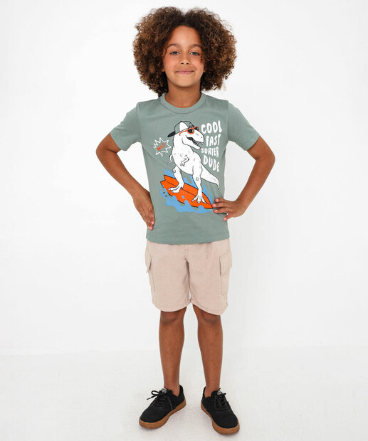 Camiseta Infantil Dinossauro Marisa Tam 4 a 10 Verde