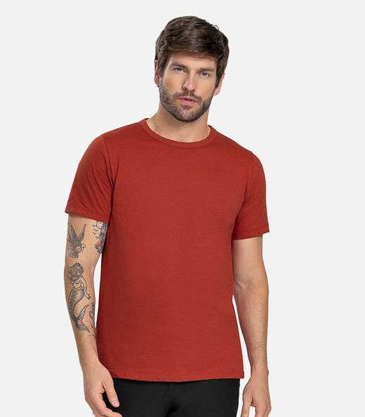 Camiseta Básica Unissex Rovitex Vermelho