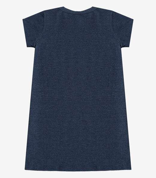 Vestido Feminino Infantil em Molecotton Select Azul