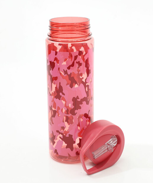 Garrafa Squeeze Esportiva Camuflada Marisa 680ML Vermelho