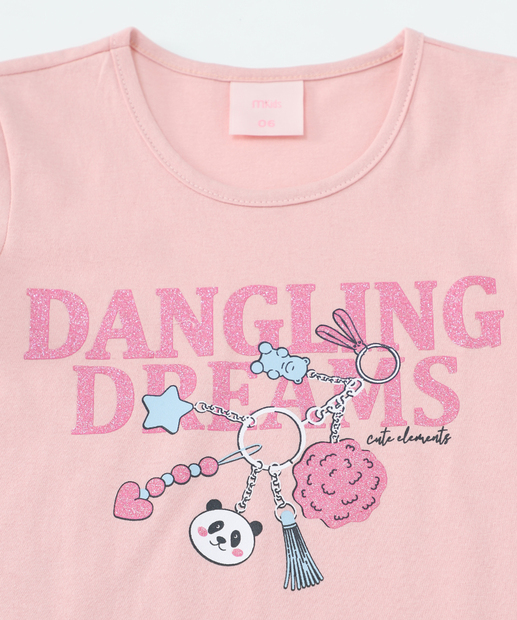 Blusa Infantil Estampa Stitch Disney Tam 4 a 10 Rosa