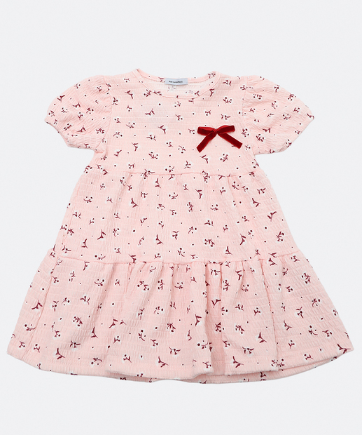 Image_Vestido Infantil Manga Curta Estampado Marisa Tam 1 a 3 Rosa