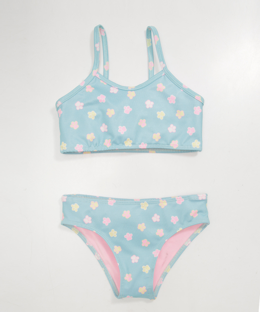 Biquíni Infantil Estampa Flores Marisa