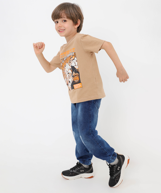 Camiseta Infantil Sonic Tam 4 a 10 Bege