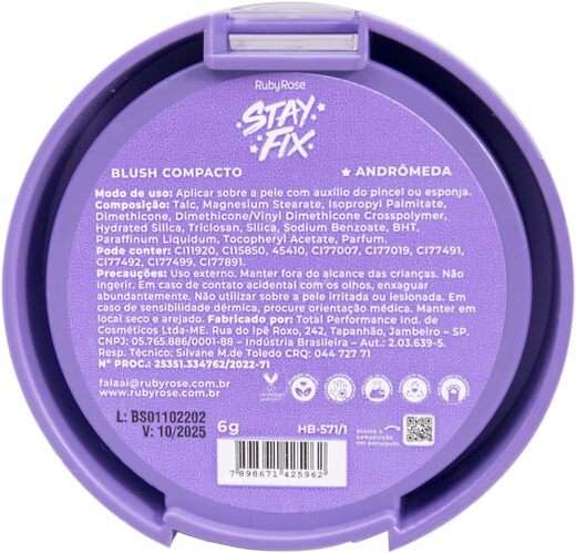 Blush Compacto Stay Fix Hb5711 Andromeda Rubyrose