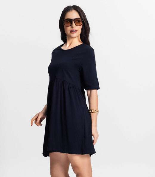 Vestido Feminino Liso Select Azul