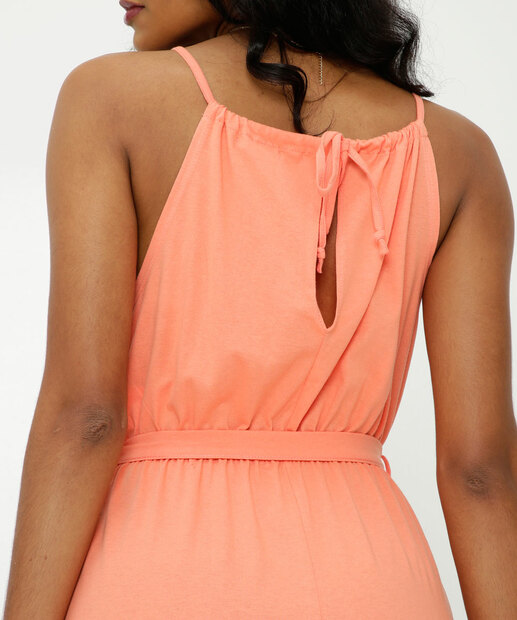 Vestido Longo Feminino Recorte Amarração Marisa