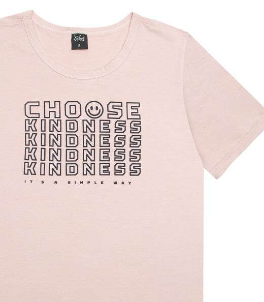Blusa Juvenil Feminina Kindness Select Rosa