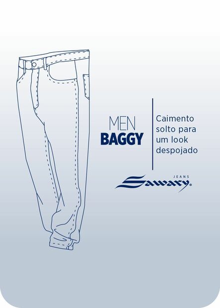 Calça Jeans Sawary Baggy - 282665