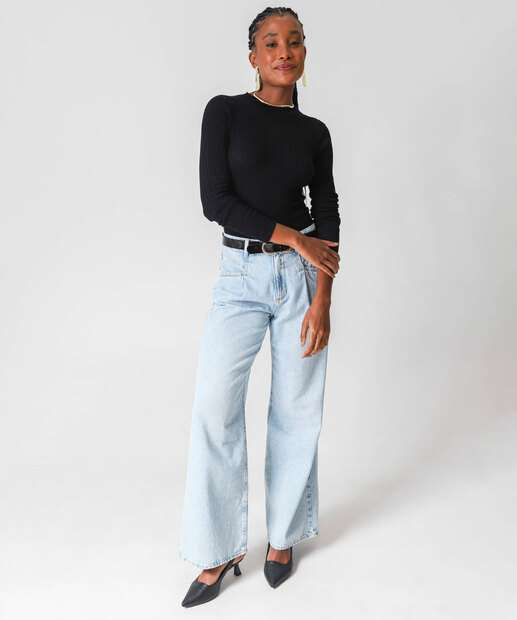 Suéter Feminino Canelado Marisa Preto