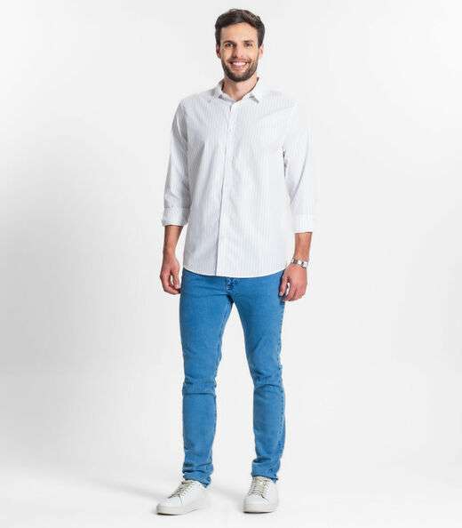 Camisa Social Masculina Select Bege