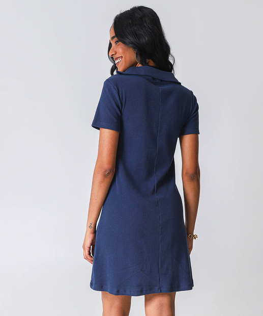 Vestido Polo Feminino Marisa Azul