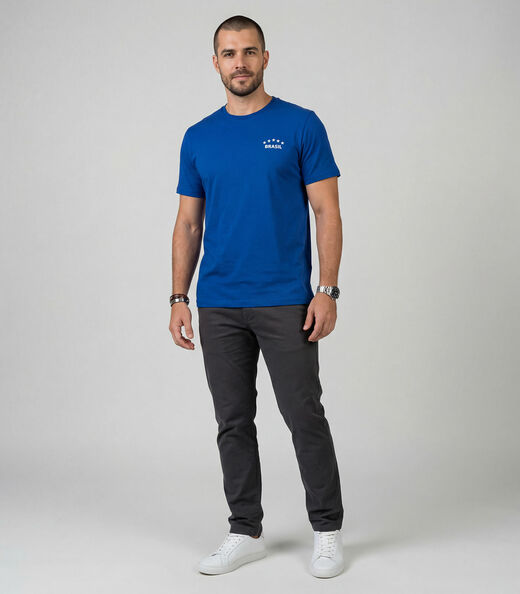 Image_Camiseta Masculina em Cotton Leve Brasil Select Azul