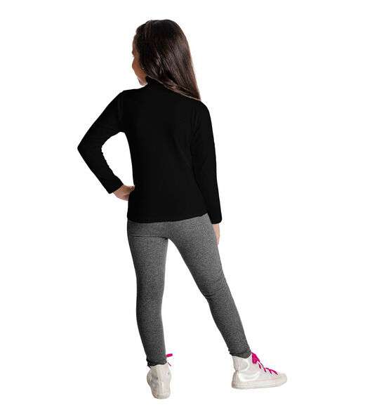 Blusa Manga Longa Infantil Gola Alta Rovitex Kids Preto