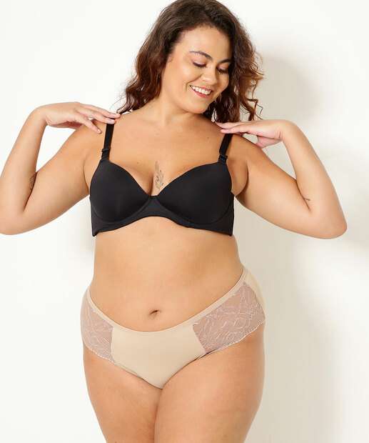 Kit 2 Calcinhas Plus Size Biquíni Recorte Marisa