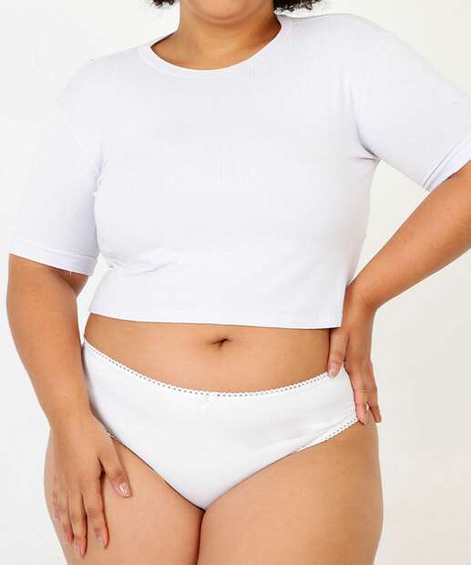 Kit 2 Calcinhas Plus Size Biquíni Microfibra Marisa