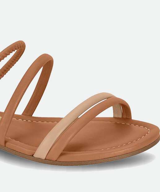 Sandália Feminina Rasteira Tiras Vizzano 