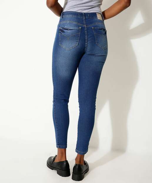 Calça Jeans Cigarrete Feminina Bolsos Biotipo