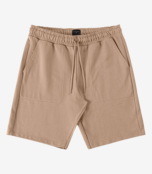 Bermuda em Moletom Masculina Diametro Marrom