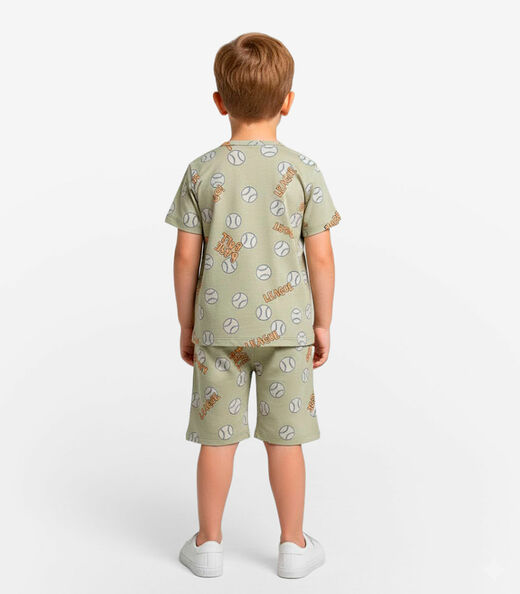 Pijama Infantil Masculino Em Cotton Select Verde