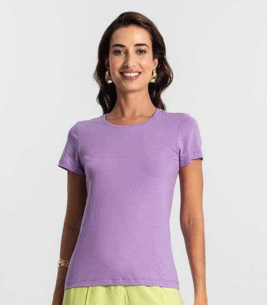 Blusa Feminina Meia Malha 30 Básica KO Roxo