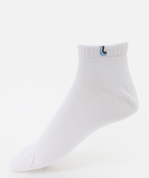 Kit 3 Pares Meias Cano Curto Masculina Lupo Branco