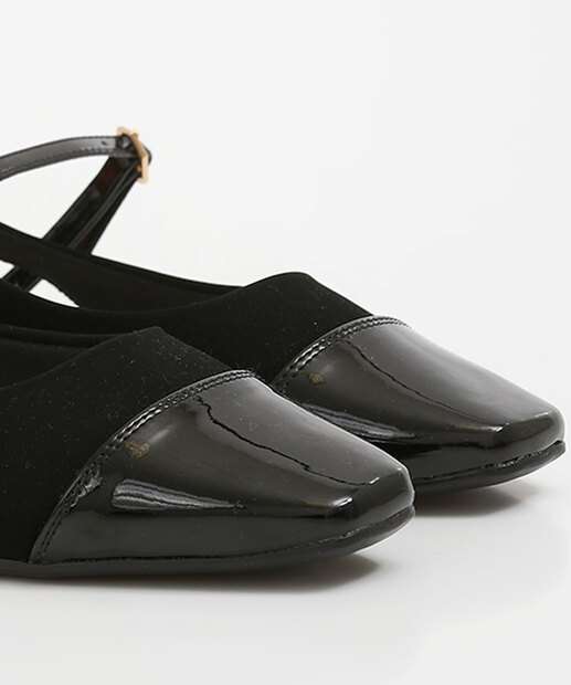 Sapatilha Feminina Slingback Bico Redondo Bebecê 