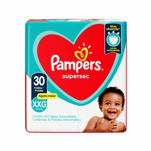 Image_Kit 2 Fraldas Pampers Ss Mega Xxg C/30 Unidades cada