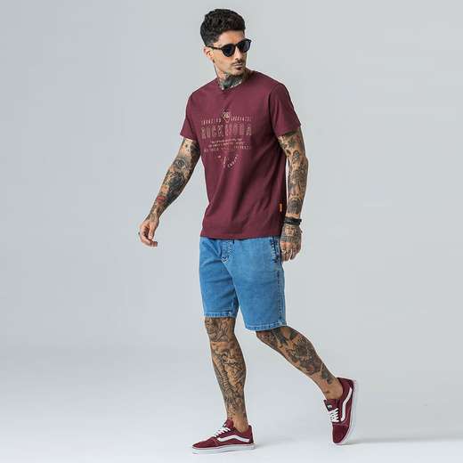 Camiseta Masculina Estampa Rock e Soda