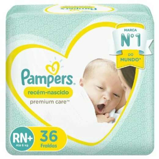 Fralda Recem Nascido ”Rne” Pampers Simples c/ 36 Unidades