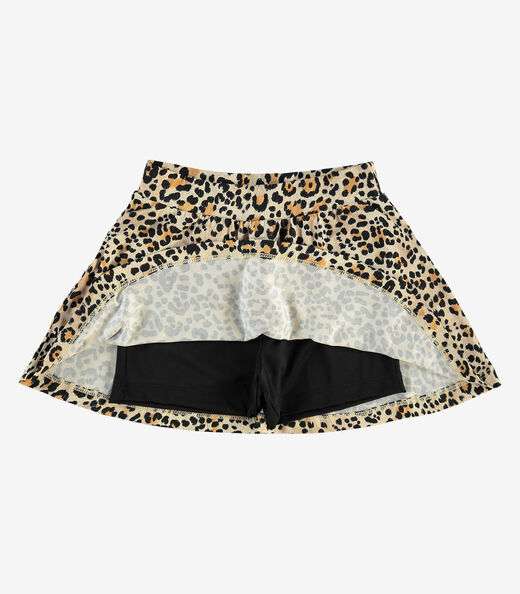 Conjunto Blusa com Saia em Meia Malha Rovi Kids Bege