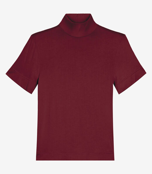 Image_Blusa Feminina Gola Alta ViscoTrico Básica Endless Vermelho
