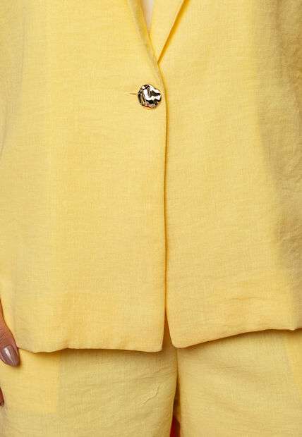 Conjunto Blazer Com Bermuda Amarelo Salvatore