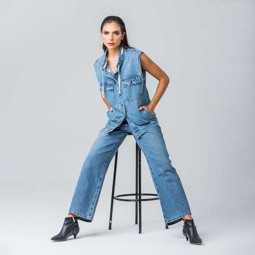 Colete Jeans Feminino Disparate