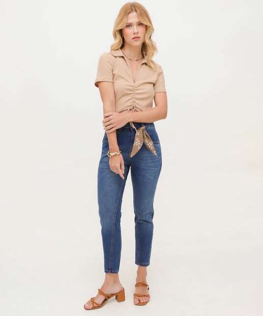 Image_Calça Jeans Feminina Cigarrete Lenço