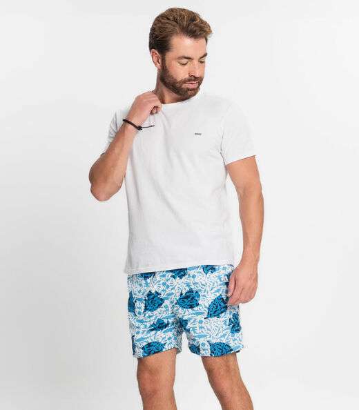 Image_Shorts Masculino Estampado Microfibra Rovitex Azul